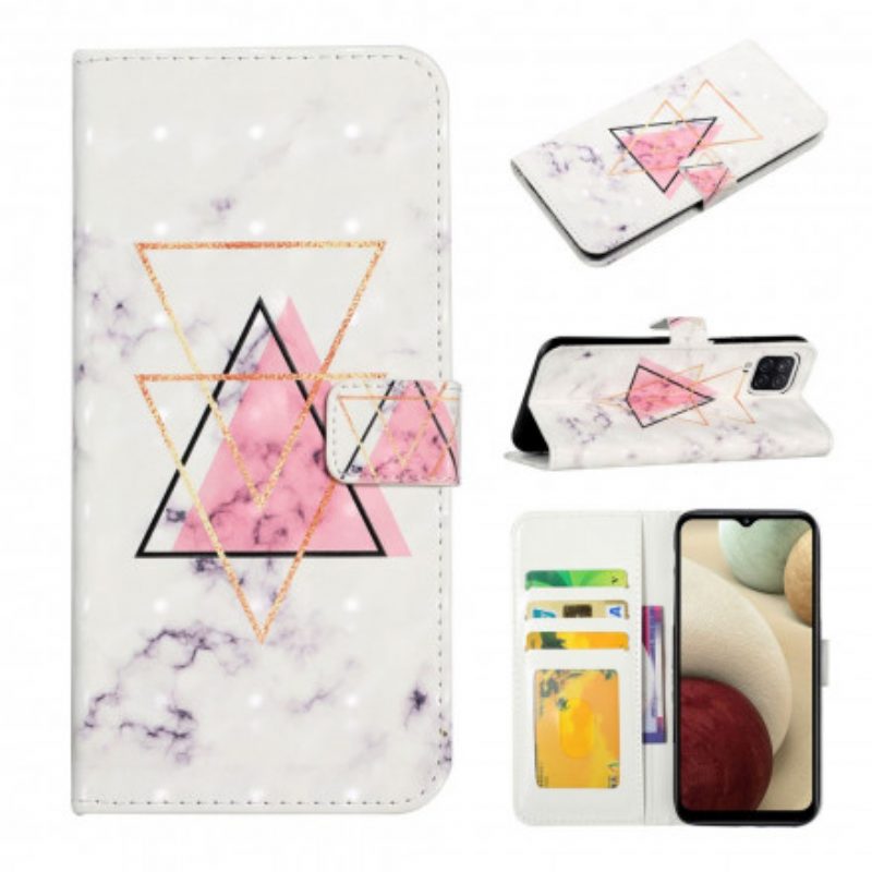 Custodia in pelle Samsung Galaxy A22 Triangolo Di Paillettes