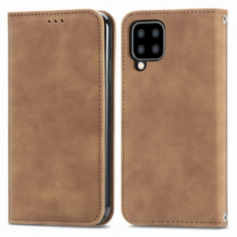 Folio Cover Samsung Galaxy A22 Custodia in pelle Ecopelle Vintage