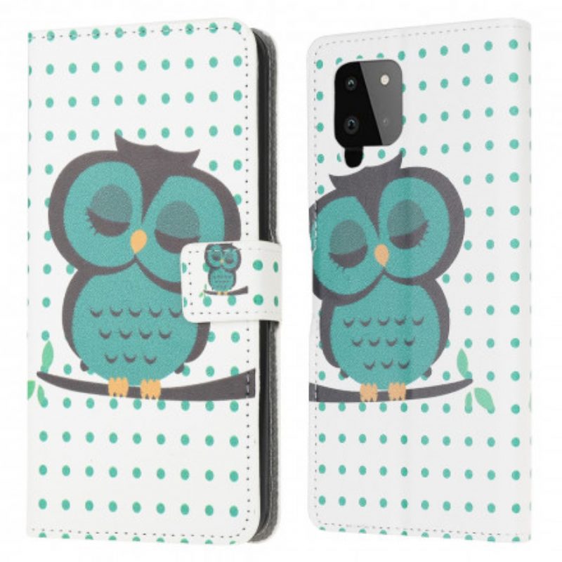 Folio Cover Samsung Galaxy A22 Gufo Addormentato