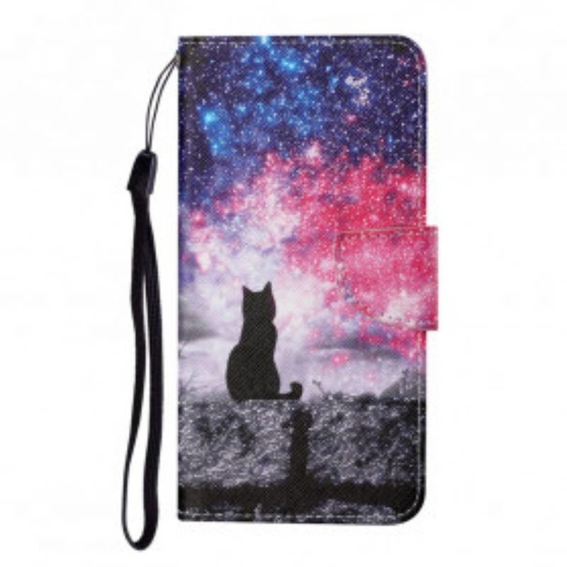 Folio Cover Samsung Galaxy A22 Storie Di Gatti Con Cordino