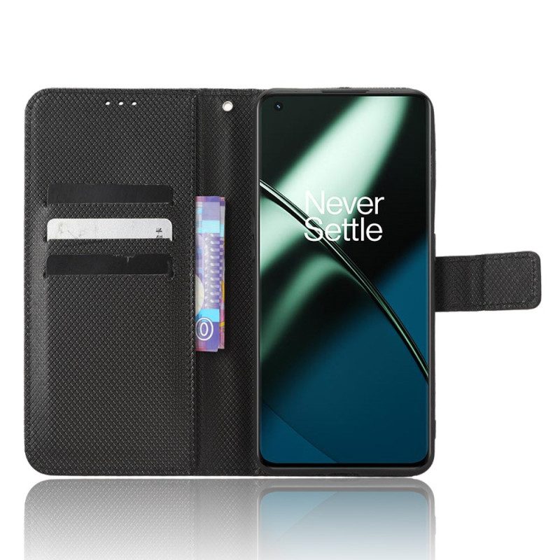 Custodia A Portafoglio OnePlus 11 5G Cinturino Strutturato