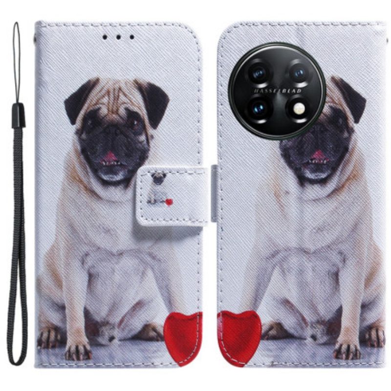 Custodia in pelle OnePlus 11 5G Cane Carlino