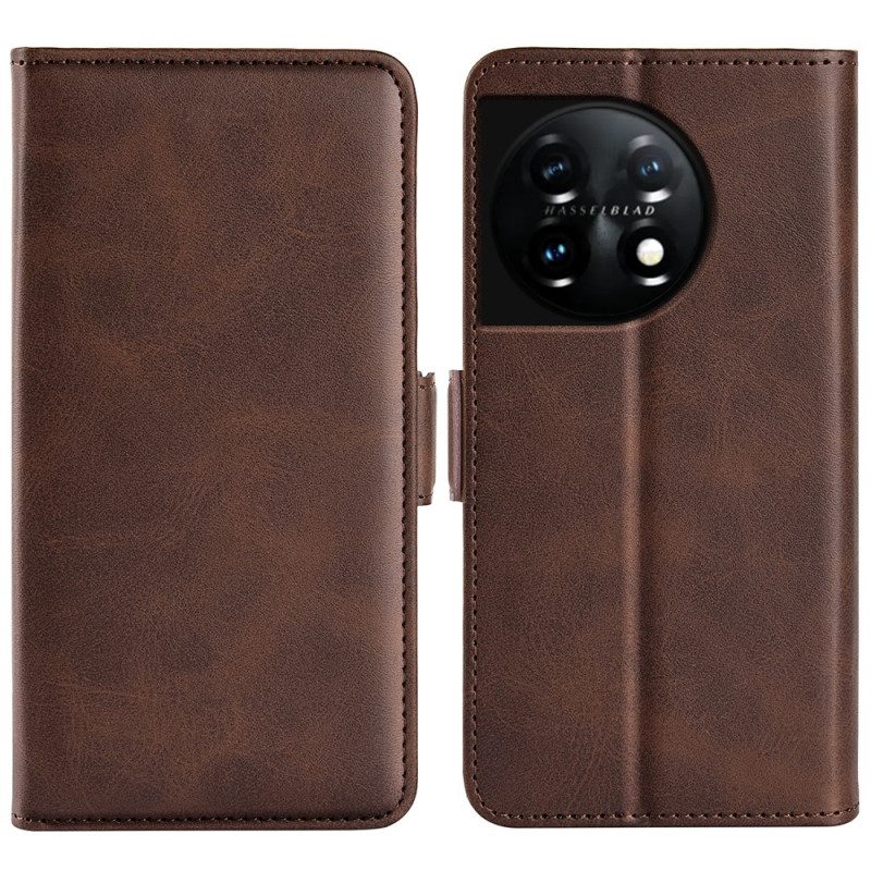 Custodia in pelle OnePlus 11 5G Folio Cover Doppio Lembo