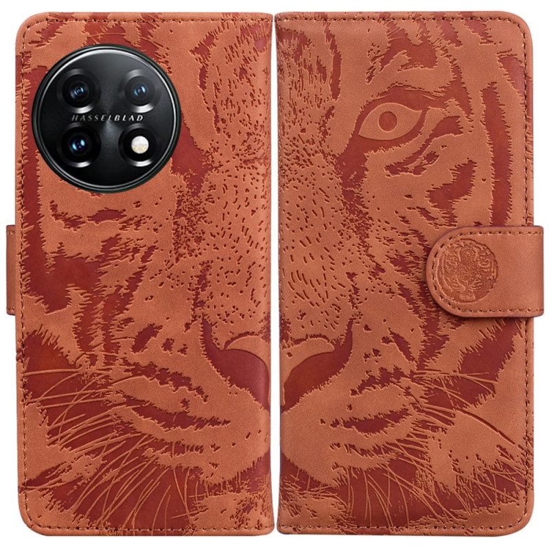 Folio Cover OnePlus 11 5G Impronta Di Tigre