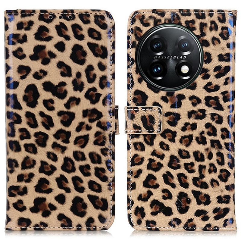 Folio Cover OnePlus 11 5G Leopardo