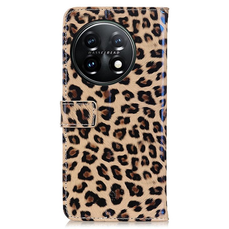 Folio Cover OnePlus 11 5G Leopardo