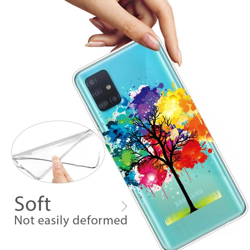 Cover Samsung Galaxy A71 Albero Dell'acquerello Senza Soluzione Di Continuità