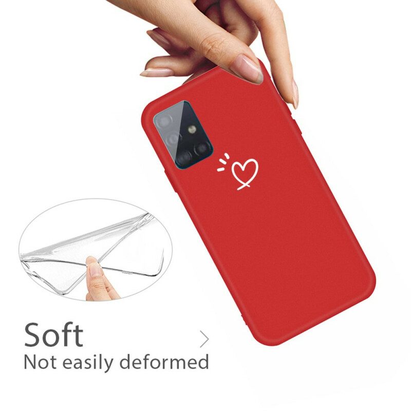 Cover Samsung Galaxy A71 Cuore Pulsante In Silicone