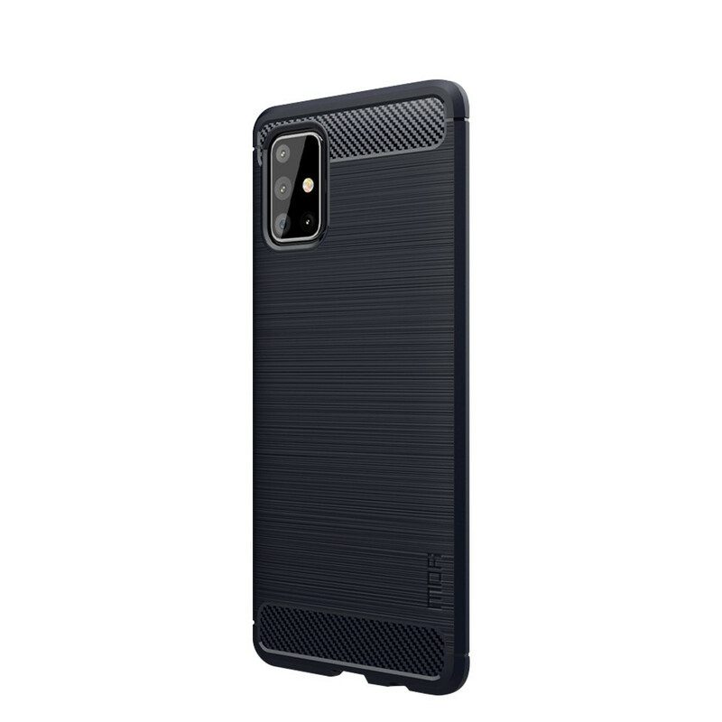 Cover Samsung Galaxy A71 Fibra Di Carbonio Spazzolata Mofi