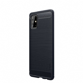 Cover Samsung Galaxy A71 Fibra Di Carbonio Spazzolata Mofi