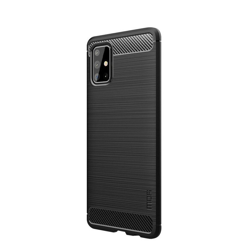 Cover Samsung Galaxy A71 Fibra Di Carbonio Spazzolata Mofi