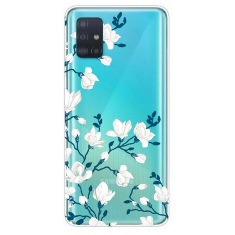 Cover Samsung Galaxy A71 Fiori Bianchi