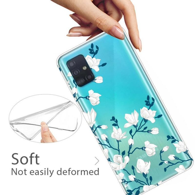 Cover Samsung Galaxy A71 Fiori Bianchi