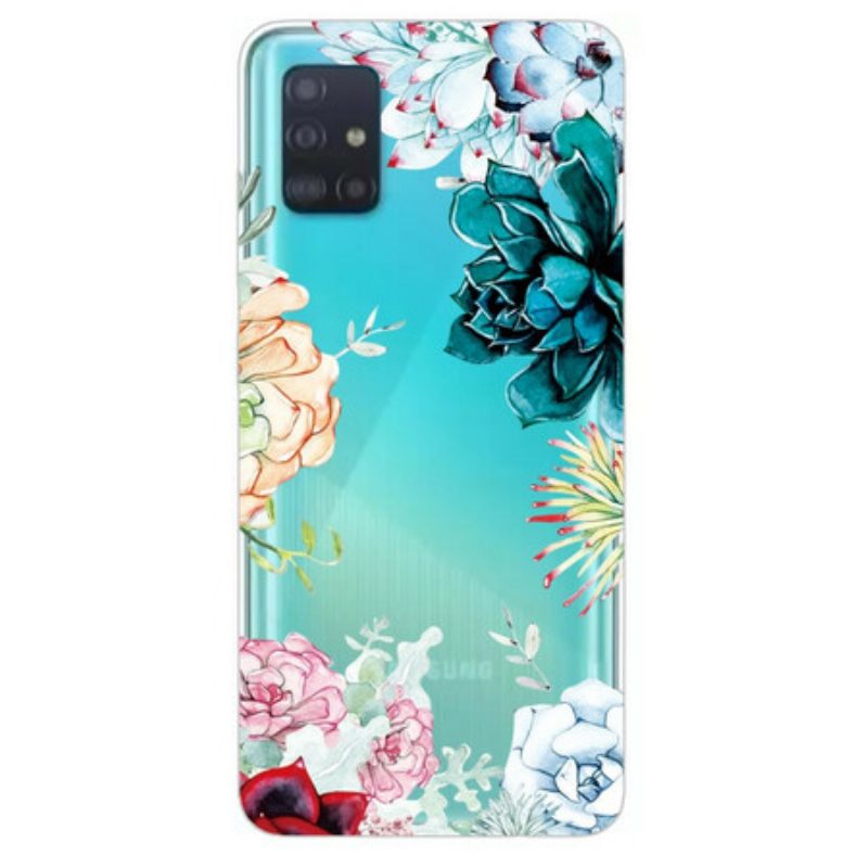 Cover Samsung Galaxy A71 Fiori Dell'acquerello Senza Soluzione Di Continuità