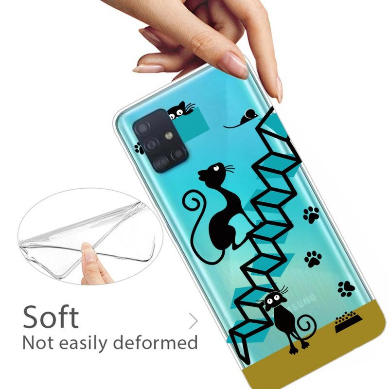 Cover Samsung Galaxy A71 Gatti Divertenti