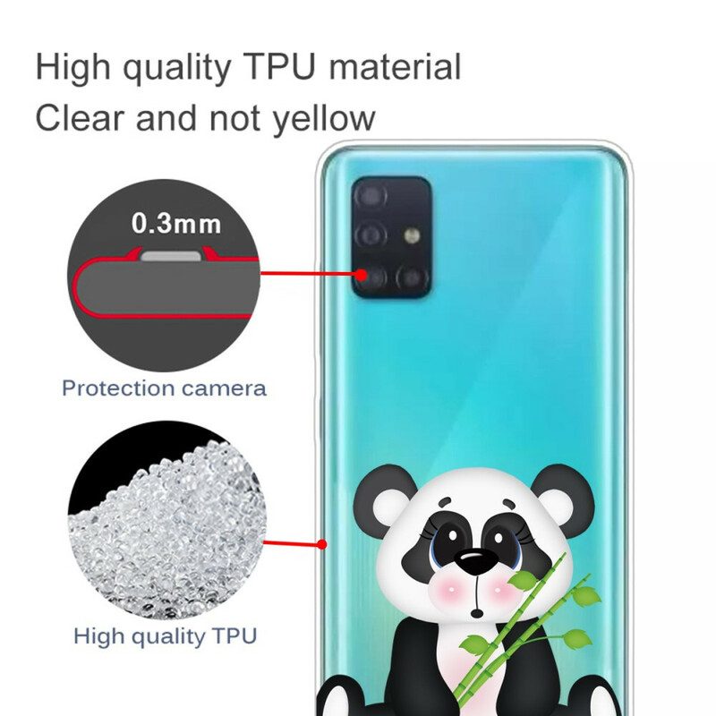 Cover Samsung Galaxy A71 Panda Triste Senza Soluzione Di Continuità