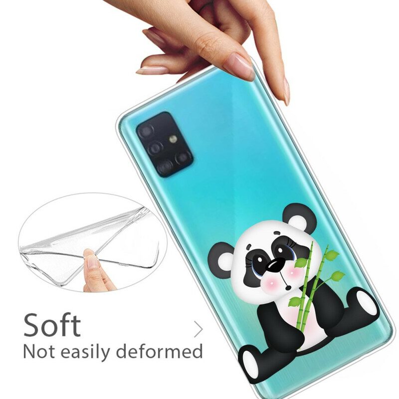 Cover Samsung Galaxy A71 Panda Triste Senza Soluzione Di Continuità