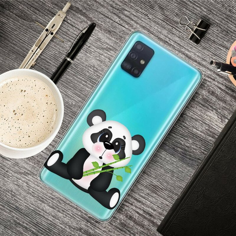 Cover Samsung Galaxy A71 Panda Triste Senza Soluzione Di Continuità