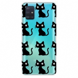 Cover Samsung Galaxy A71 Più Gatti Neri