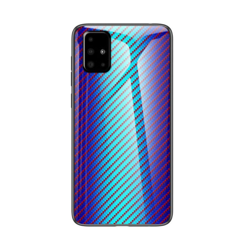 Cover Samsung Galaxy A71 Vetro Temperato In Fibra Di Carbonio