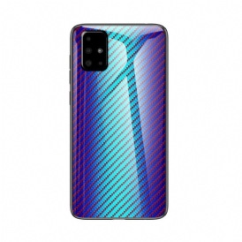 Cover Samsung Galaxy A71 Vetro Temperato In Fibra Di Carbonio