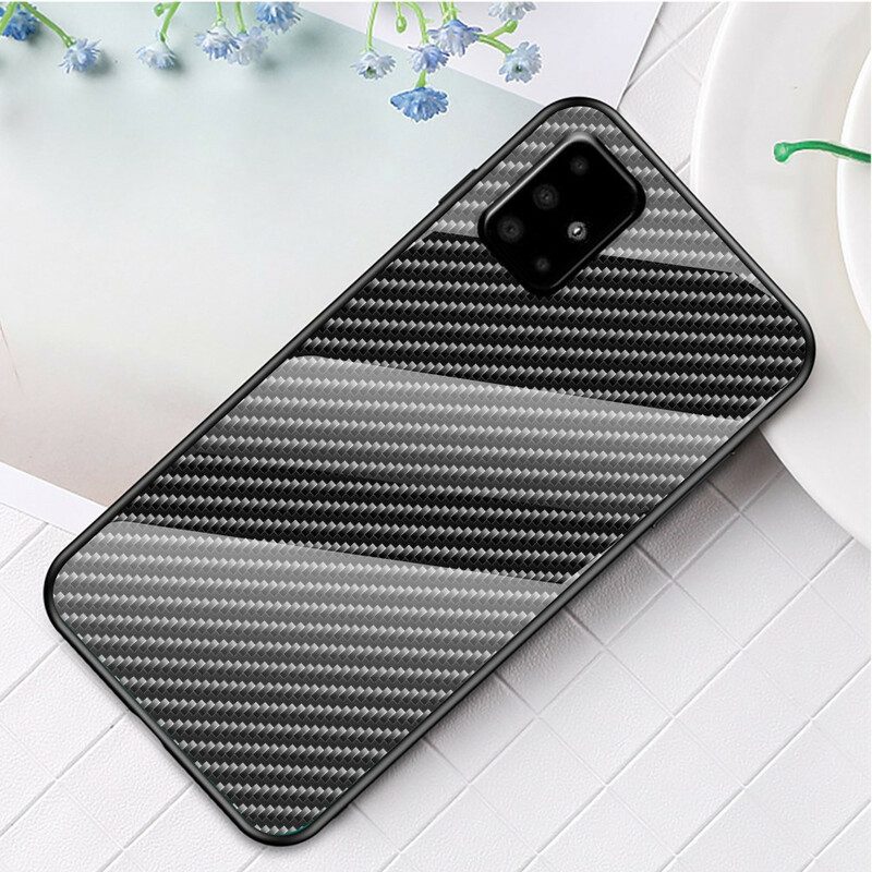 Cover Samsung Galaxy A71 Vetro Temperato In Fibra Di Carbonio