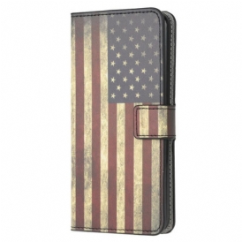 Custodia A Portafoglio Samsung Galaxy A71 Bandiera Americana