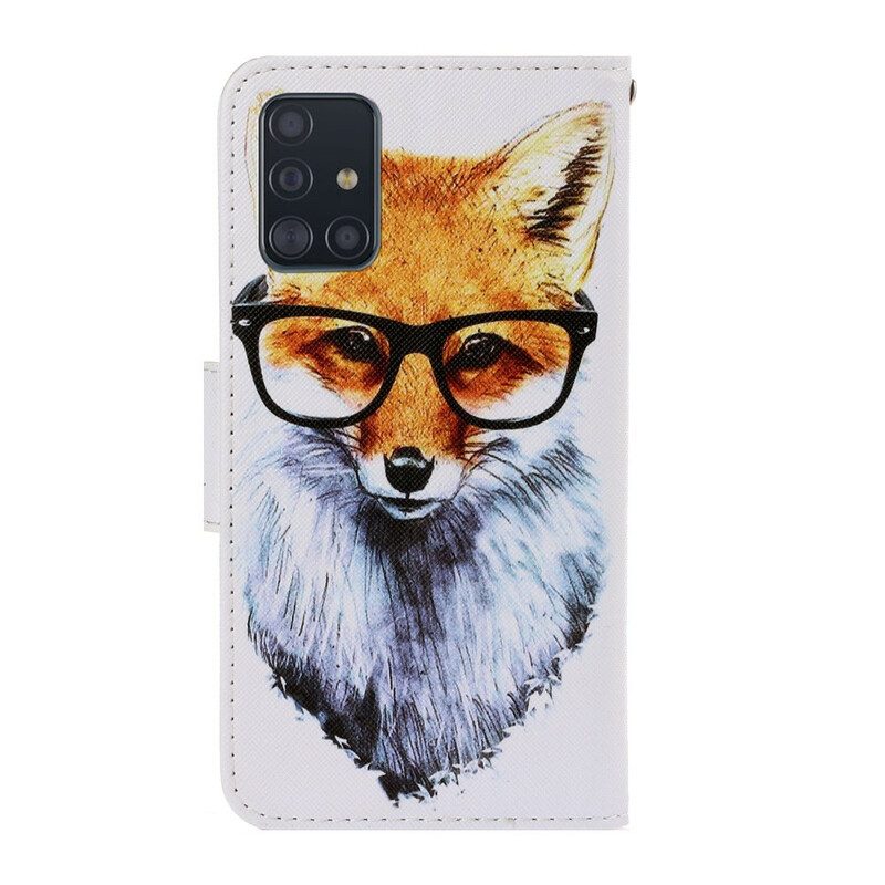 Custodia in pelle Samsung Galaxy A71 Brainy Fox Con Cinturino