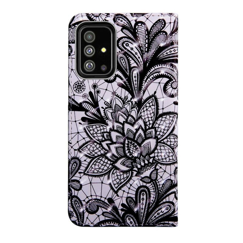 Custodia in pelle Samsung Galaxy A71 Completamente In Pizzo