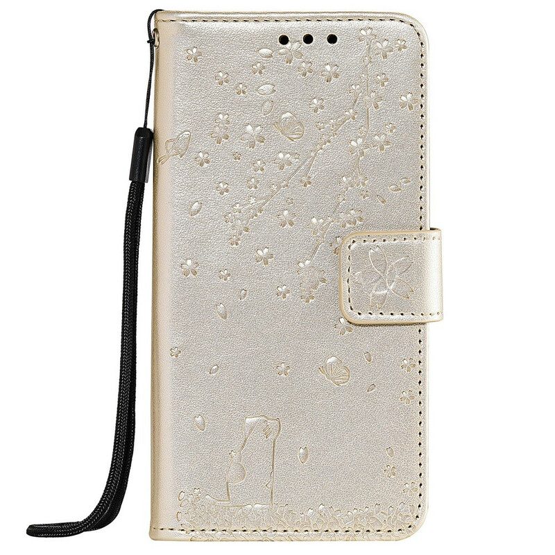 Custodia in pelle Samsung Galaxy A71 Cordino Sogno Ad Occhi Aperti