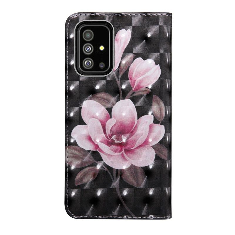 Custodia in pelle Samsung Galaxy A71 Fiori Sbocciati