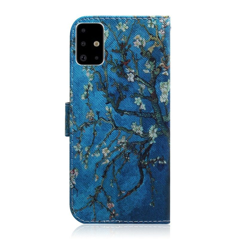 Custodia in pelle Samsung Galaxy A71 Ramo Di Un Albero In Fiore