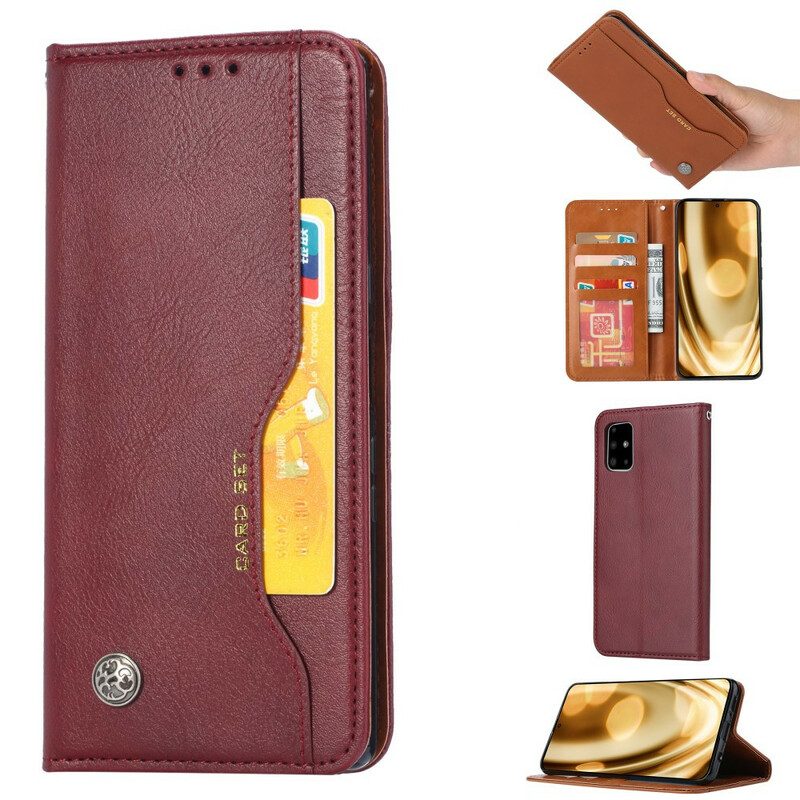 Folio Cover Samsung Galaxy A71 Custodia in pelle Portacarte In Ecopelle