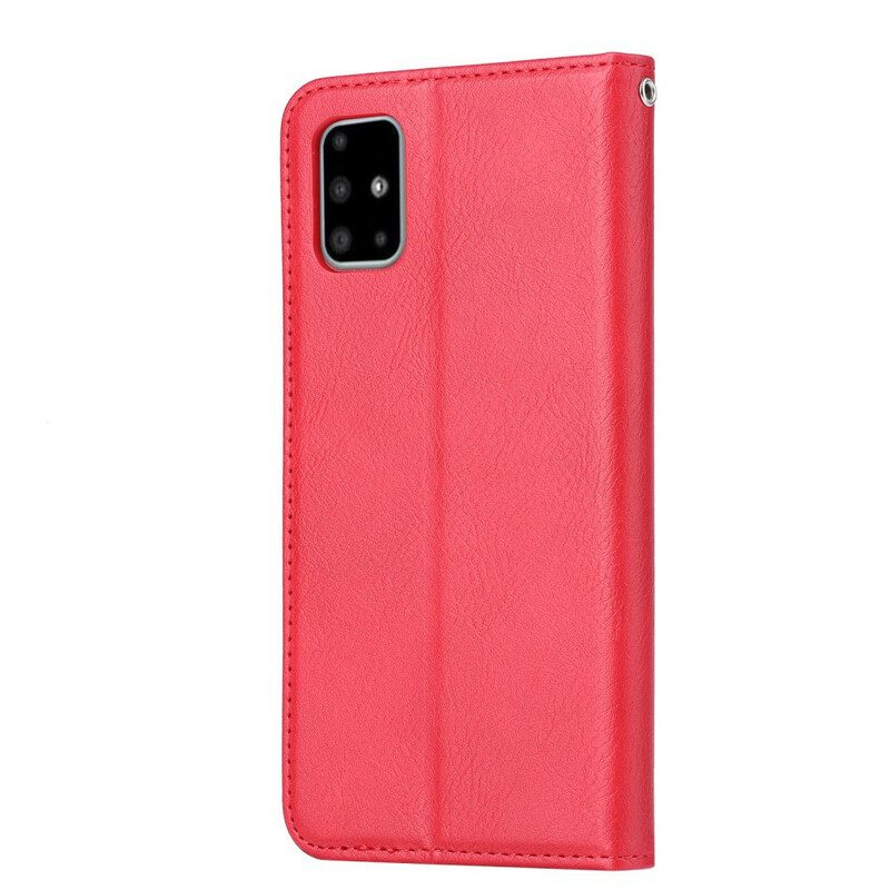 Folio Cover Samsung Galaxy A71 Custodia in pelle Portacarte In Ecopelle