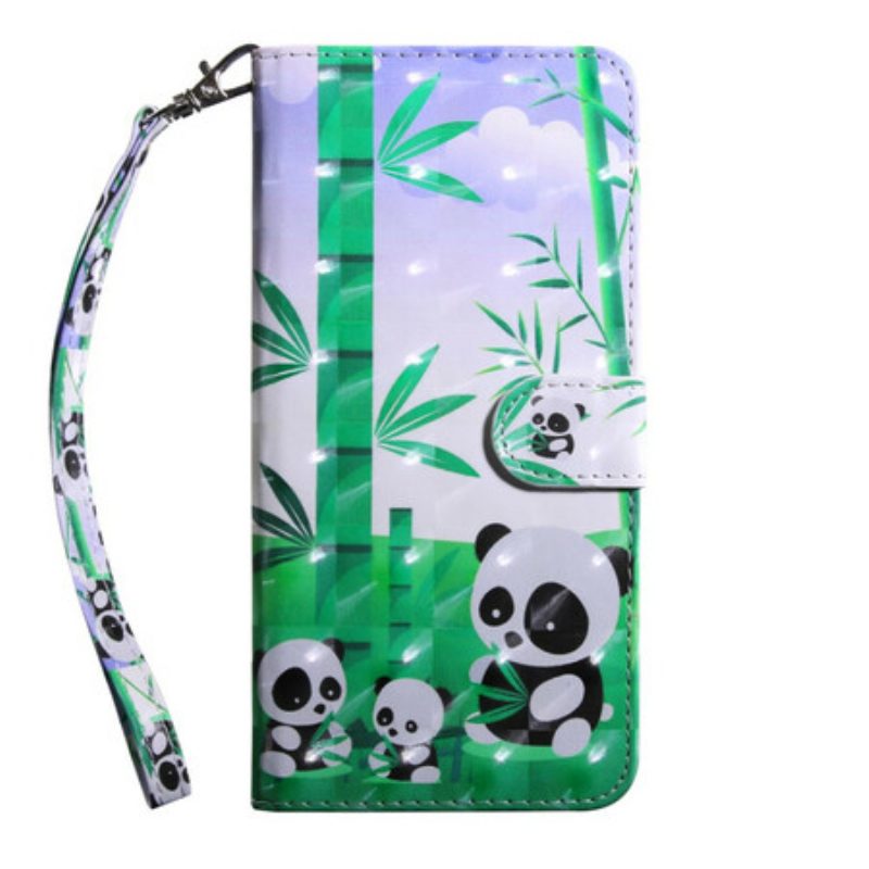 Folio Cover Samsung Galaxy A71 Famiglia Panda