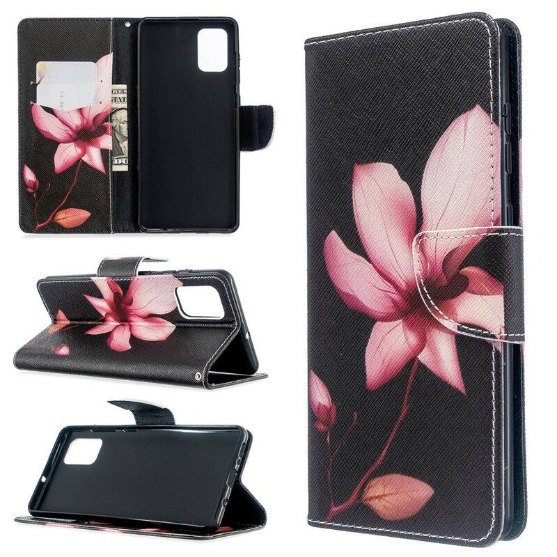 Folio Cover Samsung Galaxy A71 Fiore Rosa