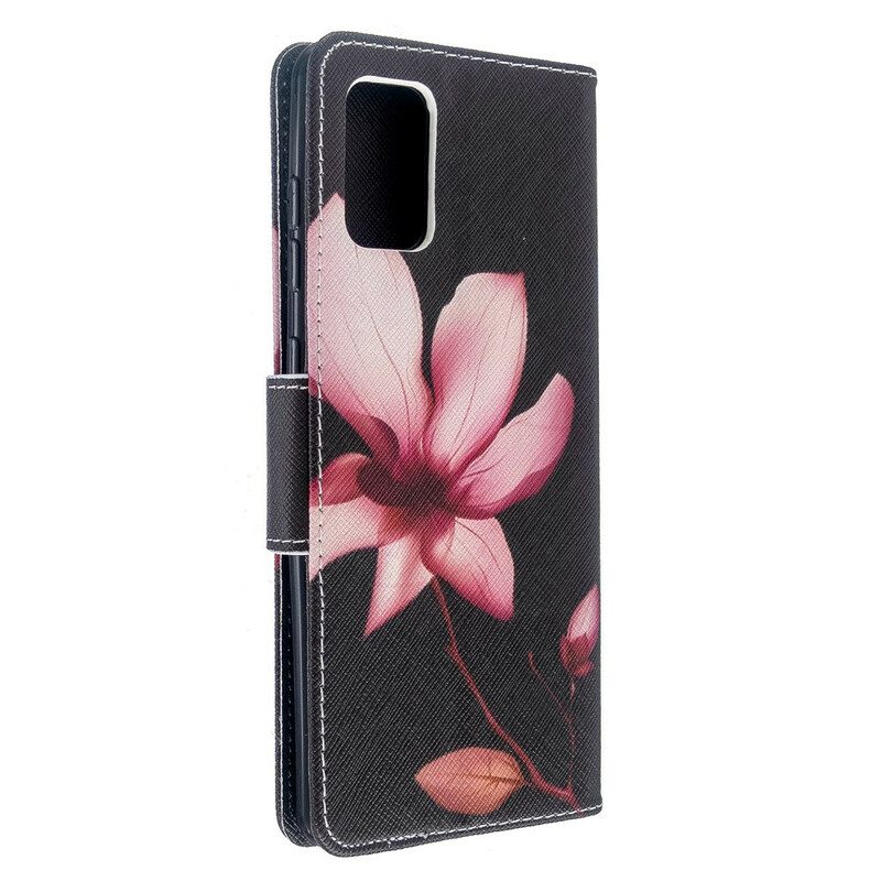 Folio Cover Samsung Galaxy A71 Fiore Rosa