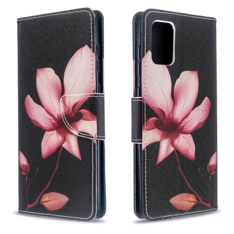 Folio Cover Samsung Galaxy A71 Fiore Rosa