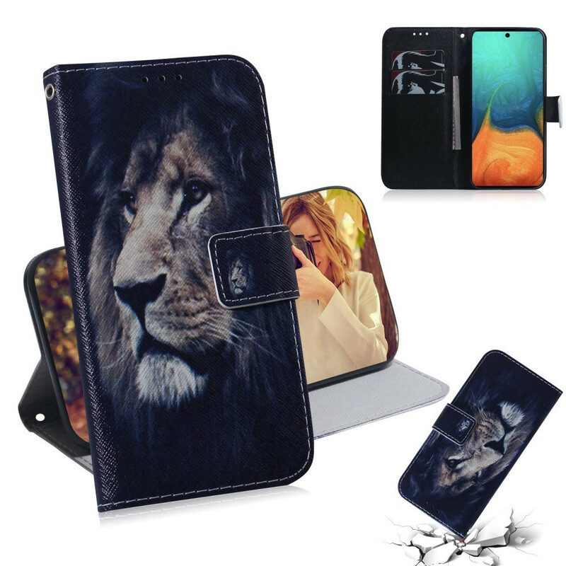 Folio Cover Samsung Galaxy A71 Leone Sognante