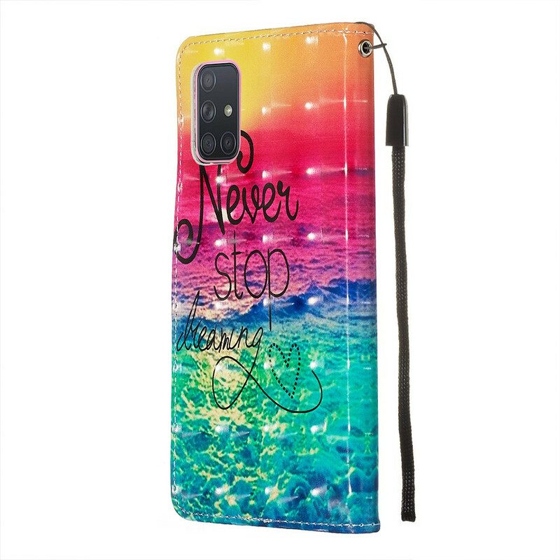 Folio Cover Samsung Galaxy A71 Non Smettere Mai Di Sognare