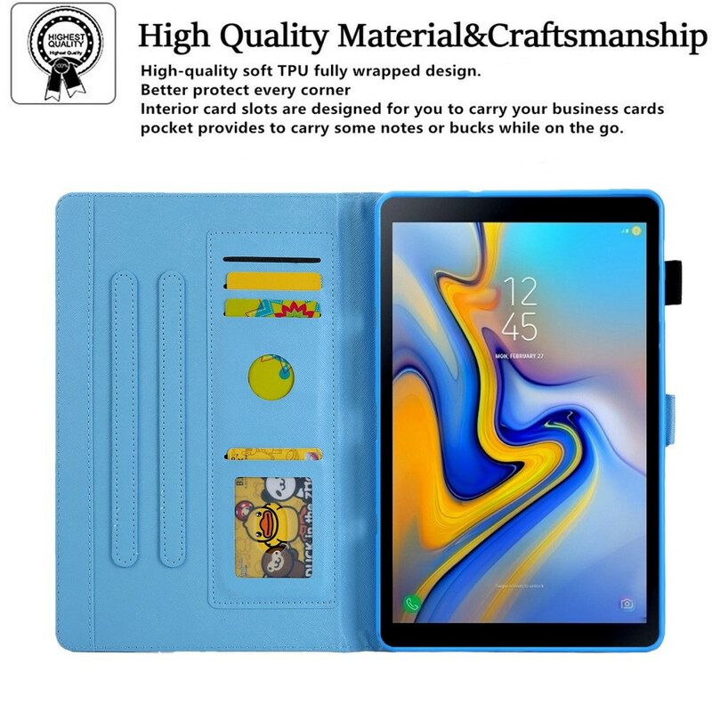 Custodia A Portafoglio Samsung Galaxy Tab A7 Lite Modello Di Ananas