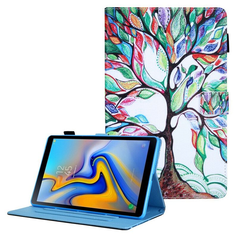 Custodia in pelle Samsung Galaxy Tab A7 Lite Albero Multicolore