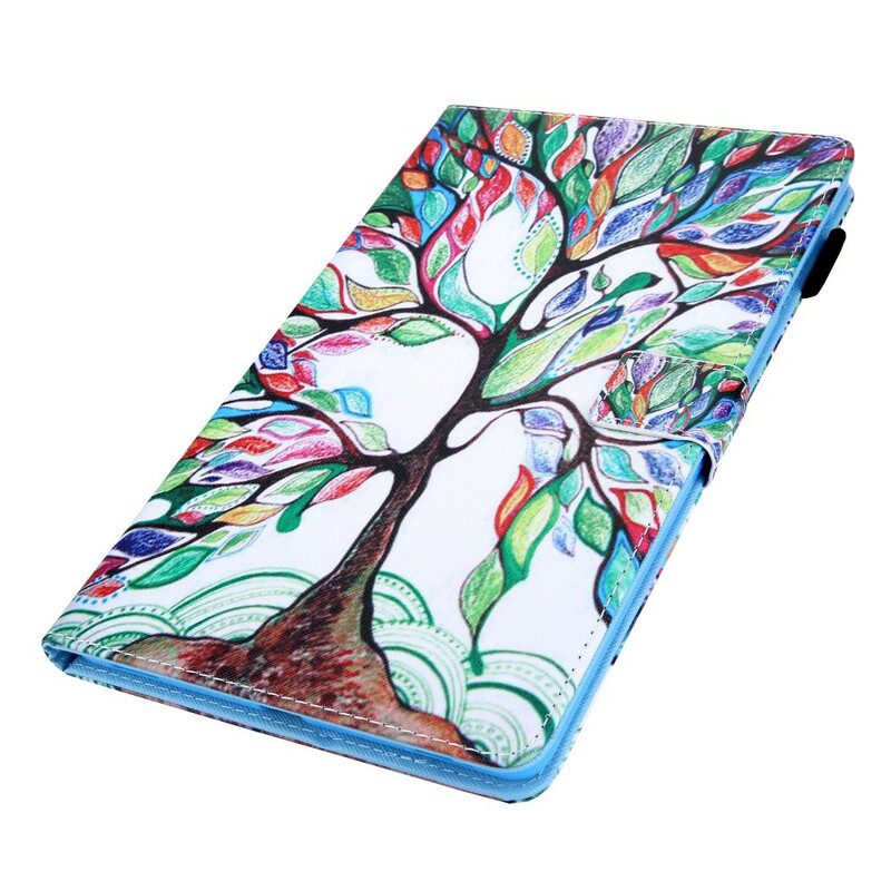 Custodia in pelle Samsung Galaxy Tab A7 Lite Albero Multicolore