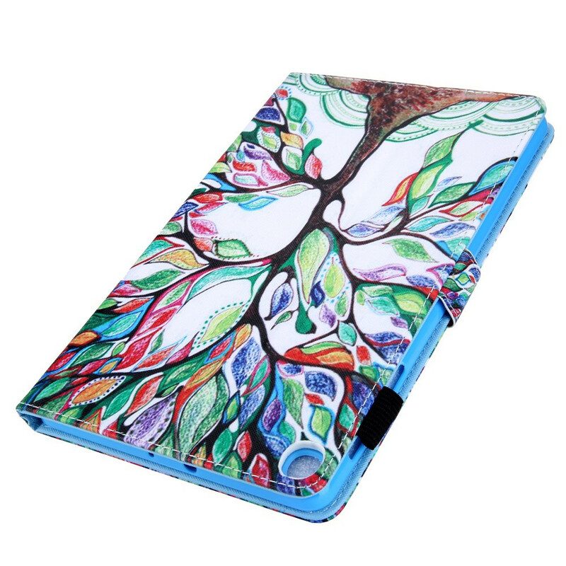 Custodia in pelle Samsung Galaxy Tab A7 Lite Albero Multicolore