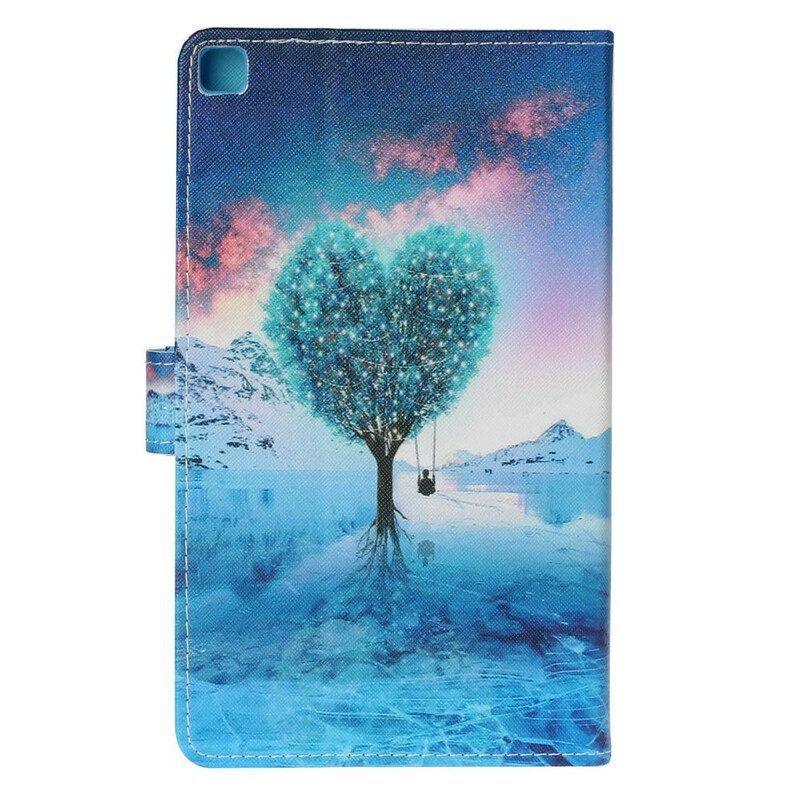 Custodia in pelle Samsung Galaxy Tab A7 Lite Cuore Dell'albero