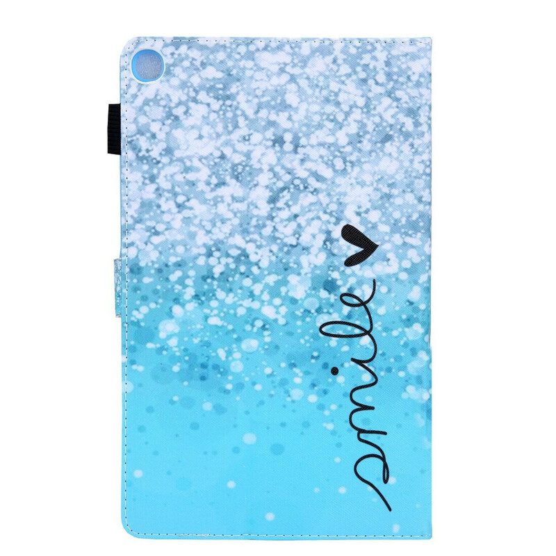 Custodia in pelle Samsung Galaxy Tab A7 Lite Elemento Paillettes