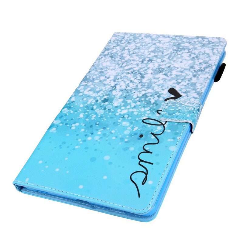 Custodia in pelle Samsung Galaxy Tab A7 Lite Elemento Paillettes