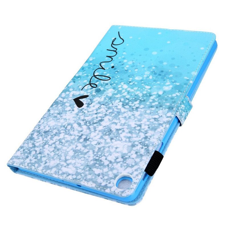 Custodia in pelle Samsung Galaxy Tab A7 Lite Elemento Paillettes