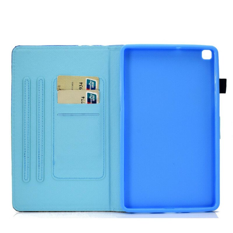 Custodia in pelle Samsung Galaxy Tab A7 Lite Farfalle Arcobaleno