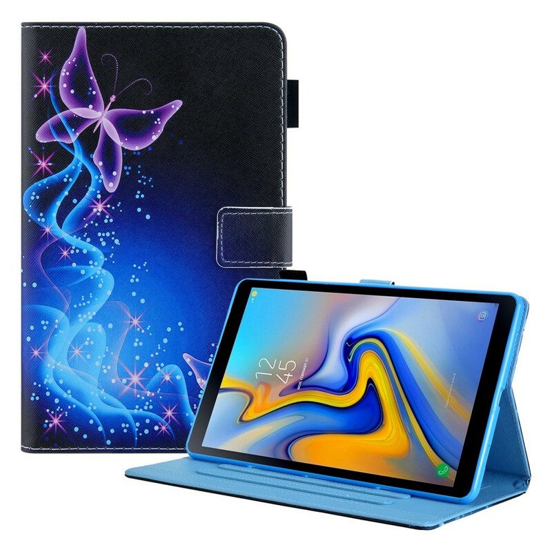 Custodia in pelle Samsung Galaxy Tab A7 Lite Farfalle Colorate
